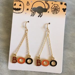 Boo Halloween Fashion Pierced Earrings Dangle Style NWT over 13, 2”